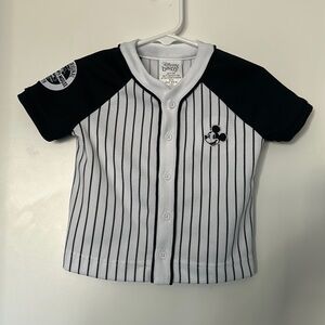 3 for $20 🐣 Disney Mickey Mouse Black & White Striped Jersey Shirt